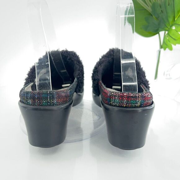 Alegria Women's Isabelle Mule Size 37 7 Tartan Leather Red Lines Slip On Comfy - Picture 6 of 14